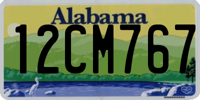 AL license plate 12CM767