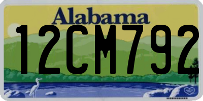 AL license plate 12CM792