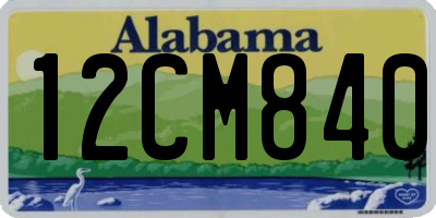 AL license plate 12CM840