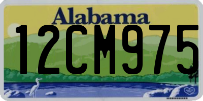 AL license plate 12CM975