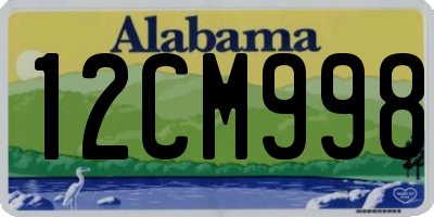 AL license plate 12CM998
