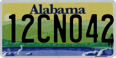 AL license plate 12CN042