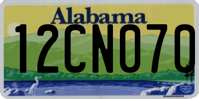 AL license plate 12CN070