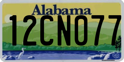 AL license plate 12CN077
