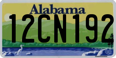 AL license plate 12CN192
