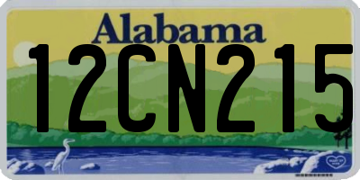 AL license plate 12CN215