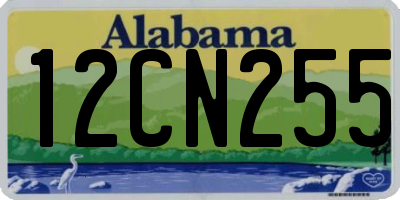 AL license plate 12CN255