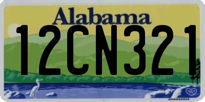 AL license plate 12CN321