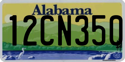 AL license plate 12CN350