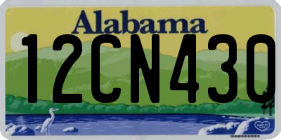 AL license plate 12CN430