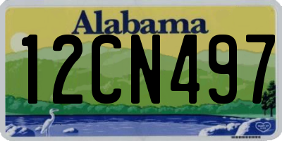 AL license plate 12CN497