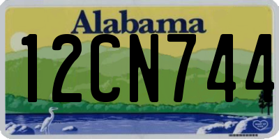 AL license plate 12CN744
