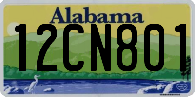 AL license plate 12CN801