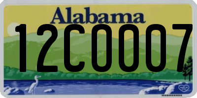AL license plate 12CO007