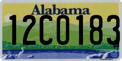 AL license plate 12CO183