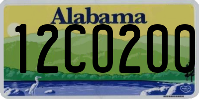 AL license plate 12CO200