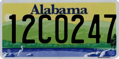 AL license plate 12CO247
