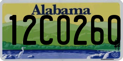 AL license plate 12CO260