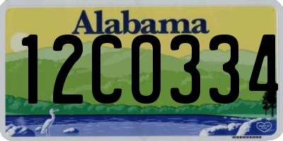 AL license plate 12CO334