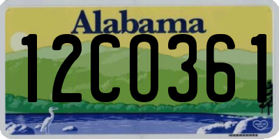 AL license plate 12CO361