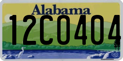 AL license plate 12CO404
