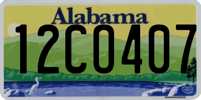 AL license plate 12CO407