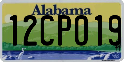 AL license plate 12CP019