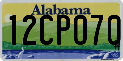 AL license plate 12CP070