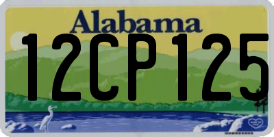 AL license plate 12CP125