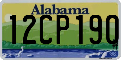 AL license plate 12CP190