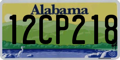AL license plate 12CP218
