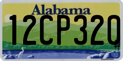 AL license plate 12CP320