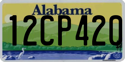 AL license plate 12CP420