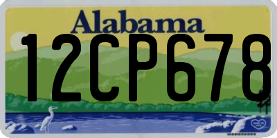 AL license plate 12CP678