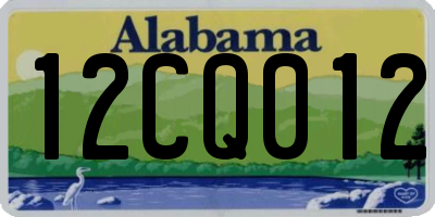 AL license plate 12CQ012