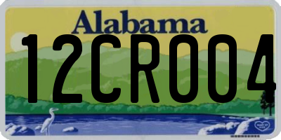 AL license plate 12CR004