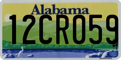 AL license plate 12CR059