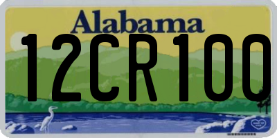 AL license plate 12CR100