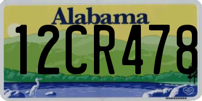 AL license plate 12CR478