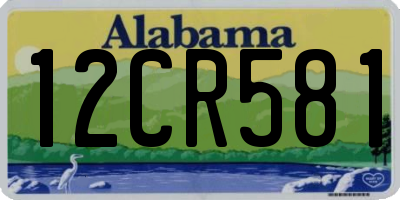 AL license plate 12CR581