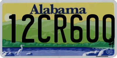 AL license plate 12CR600