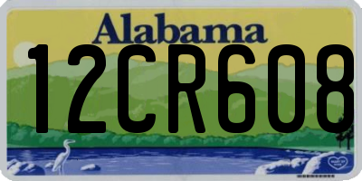 AL license plate 12CR608