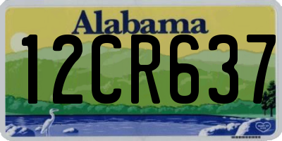 AL license plate 12CR637