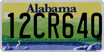 AL license plate 12CR640