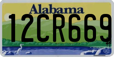 AL license plate 12CR669