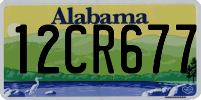 AL license plate 12CR677