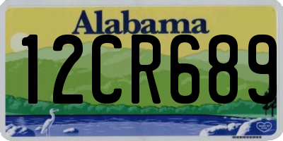 AL license plate 12CR689