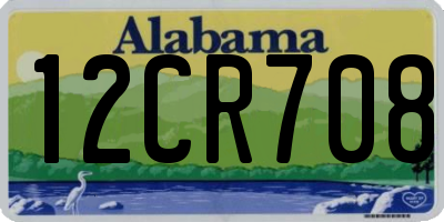 AL license plate 12CR708