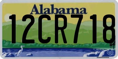 AL license plate 12CR718