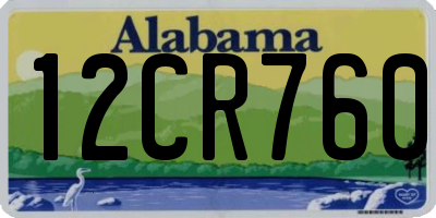 AL license plate 12CR760